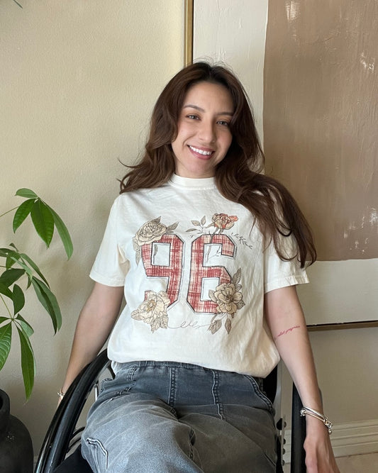 Plaid Varsity Numbers Graphic Tee