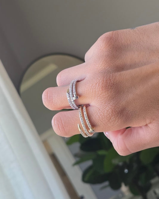 Aria Rhinestone Nail Ring