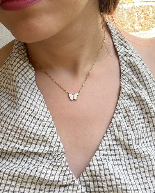 Pearl Butterfly Necklace