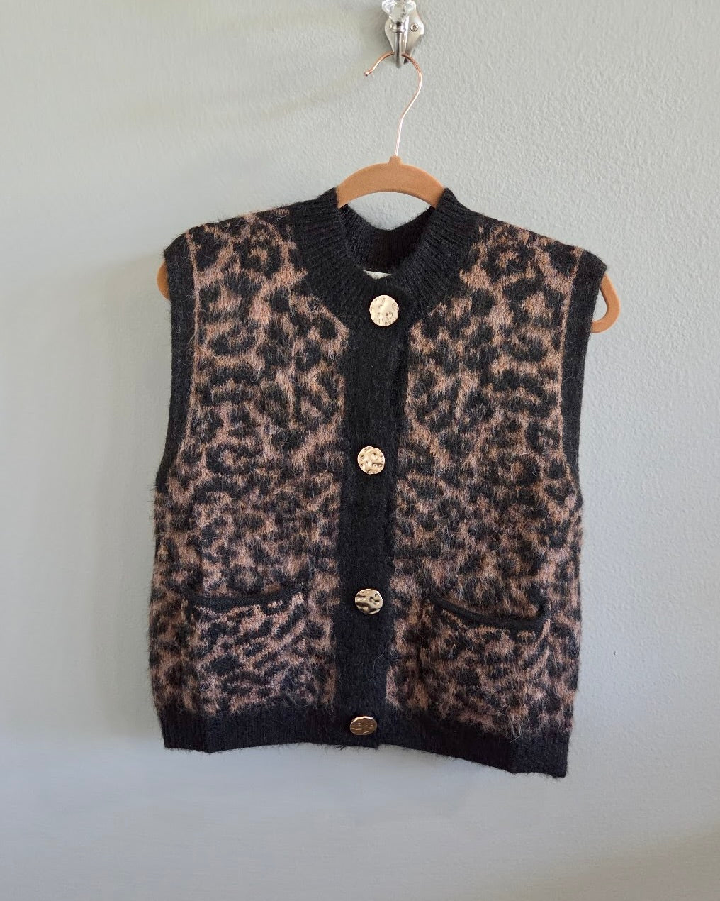 Leopard Sweater Vest
