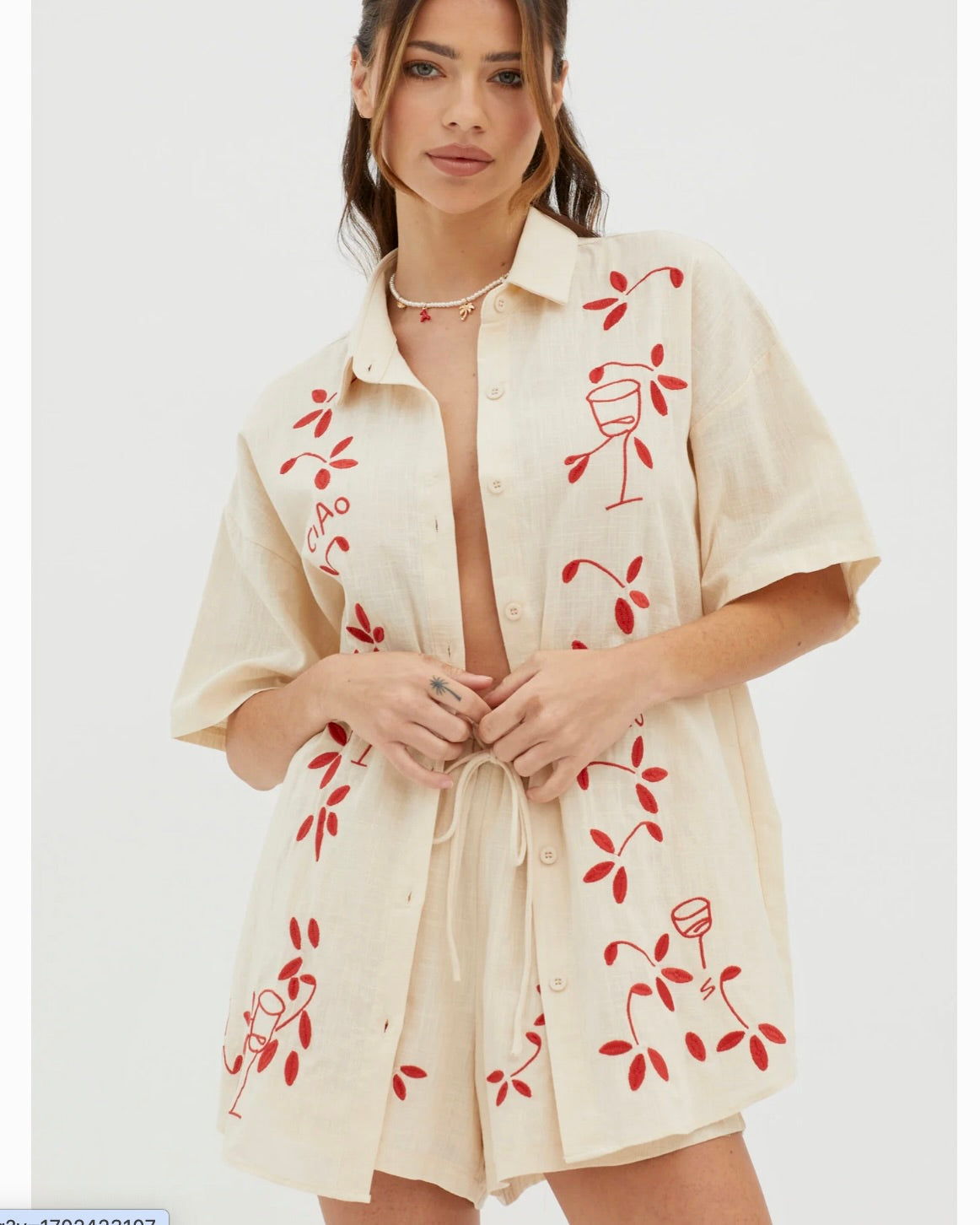 Indi Luxe Embroidered Top-S -(STS)