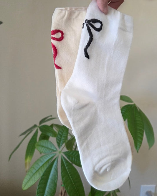 Sparkle Bow Socks