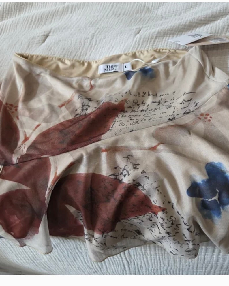Tiger Mist Freya Poppy Butterfly Skirt-L- (STS)