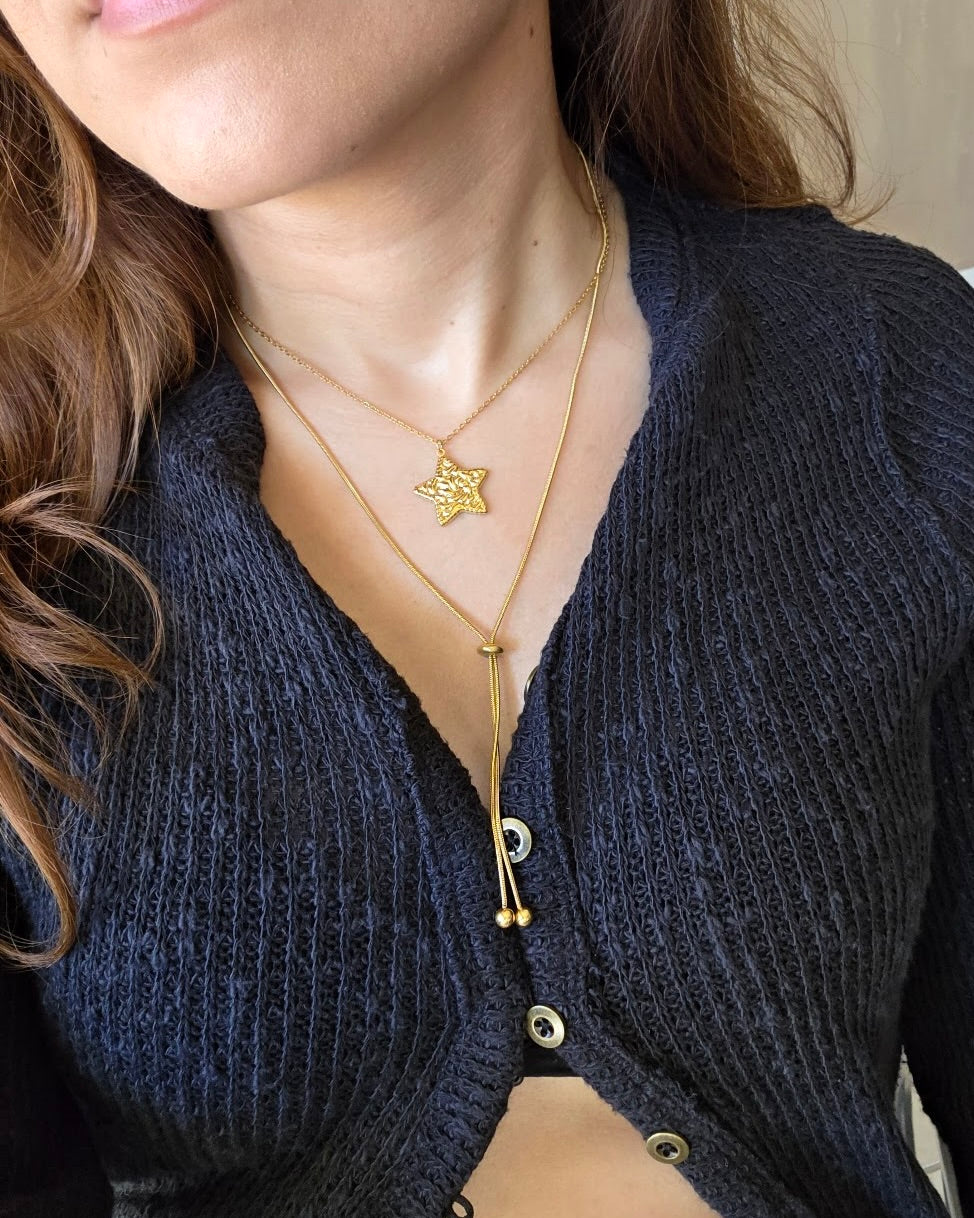 Amarya Snake Slider Gold Necklace