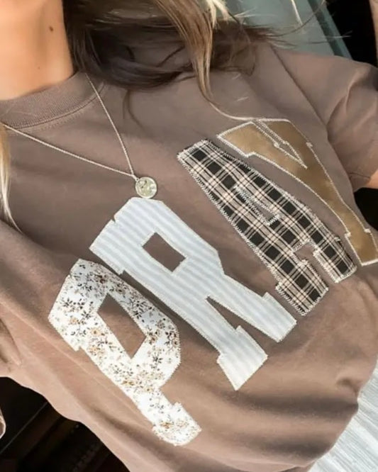 Pray Embroidered Graphic Tee