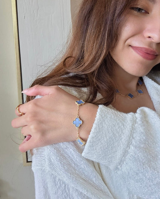 Light Blue Clover Bracelet