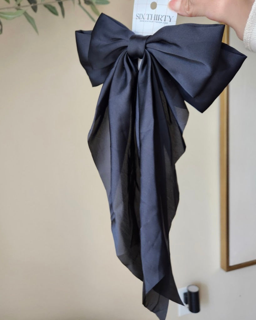 Large Black Bow