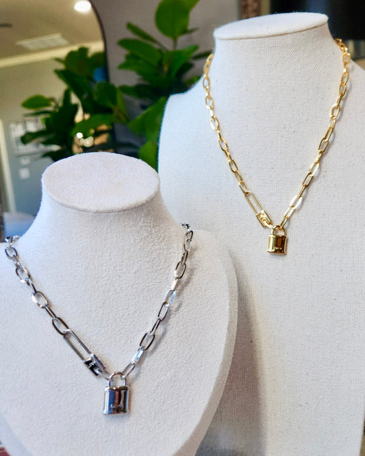 Padlock Pendant Necklace