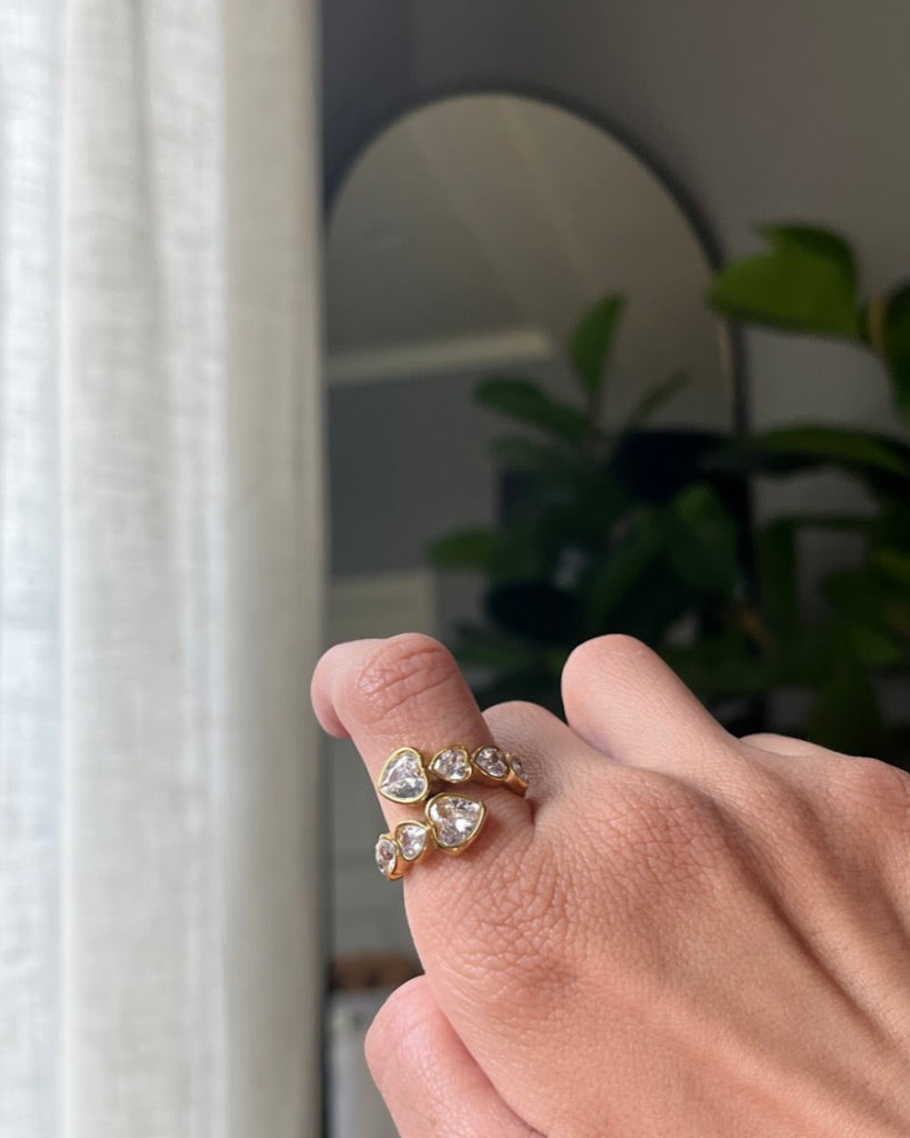 Heart Rhinestone Ring