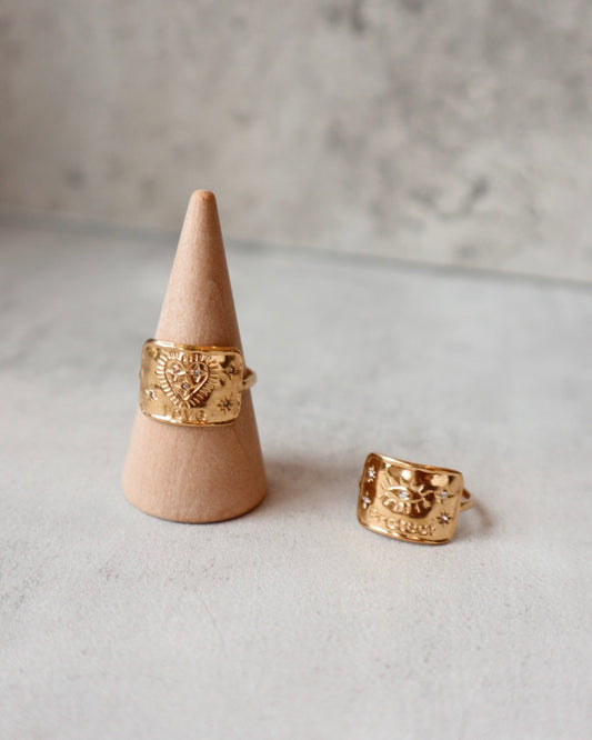 Gold Plate Adjustable Ring