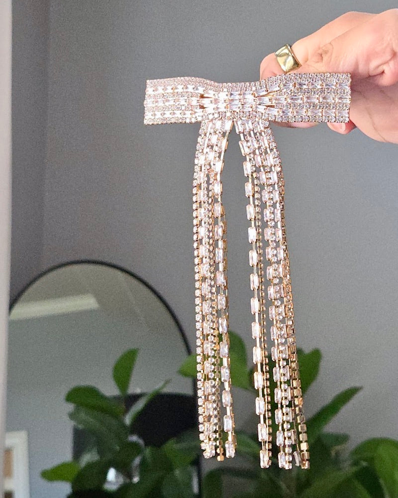 Rhinestone Hair Bow
