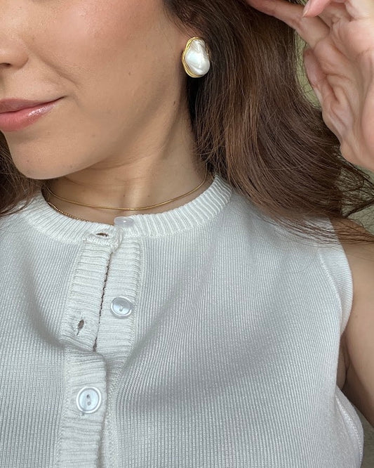 Emmy Pearl Large Earrings