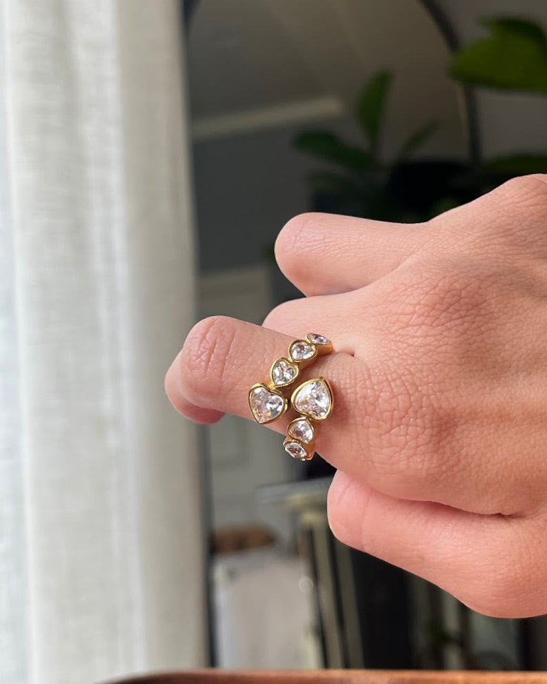 Heart Rhinestone Ring