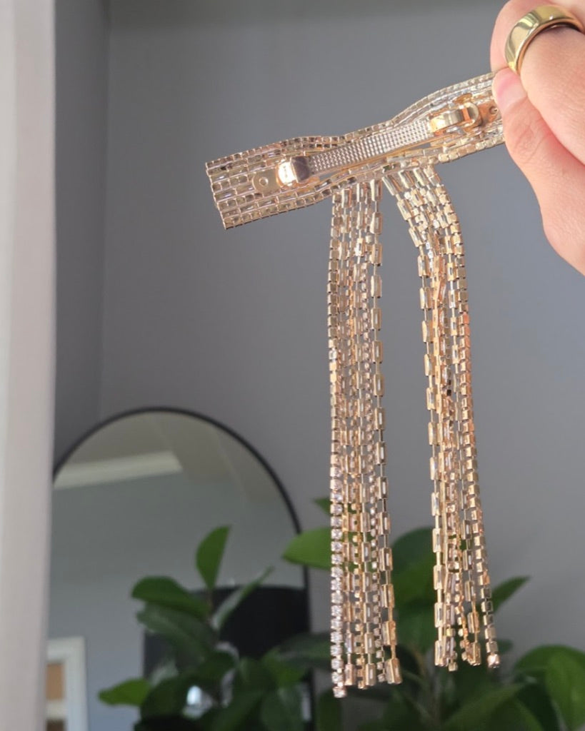 Rhinestone Hair Bow