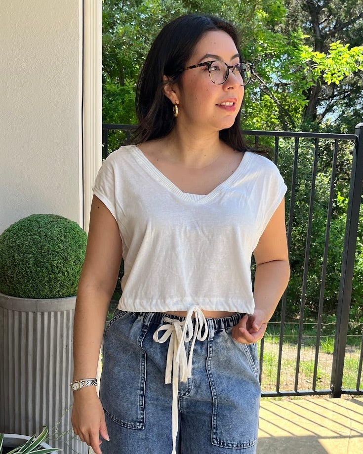 Drawstring Crop Top