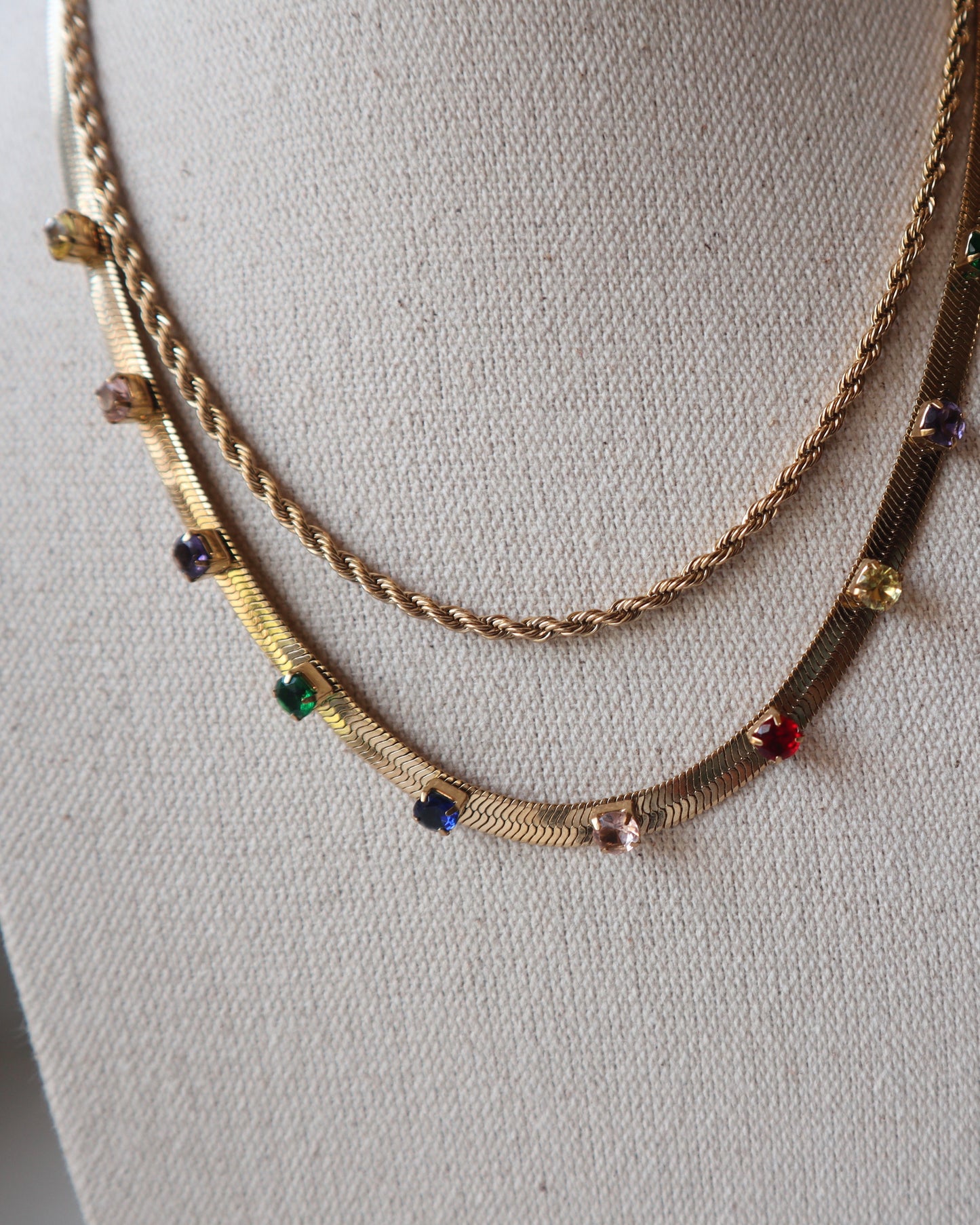 Herringbone Rhinestone Necklace