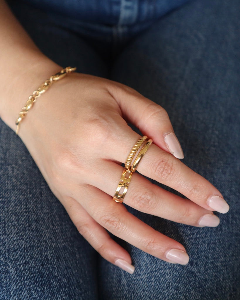 Allie Chain Link Gold Ring