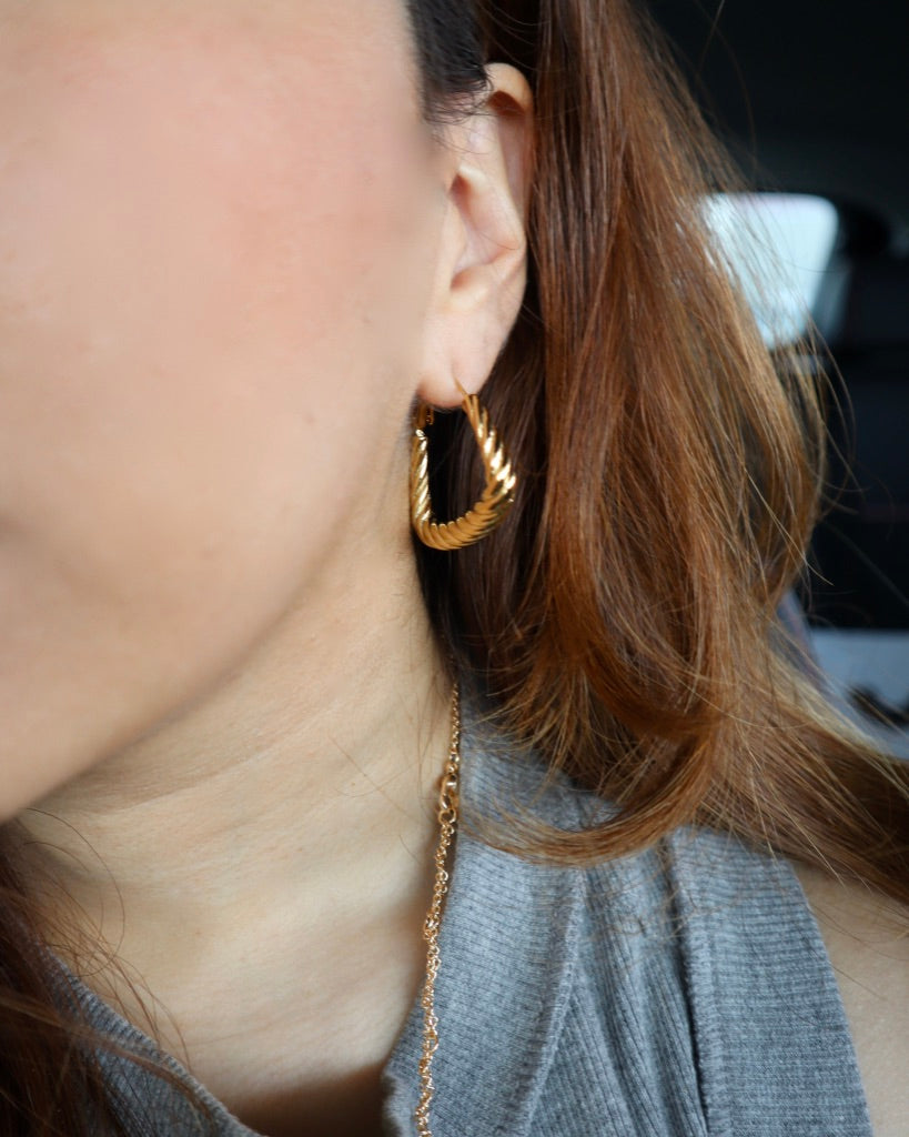 Selena Triangle Hoops Earrings