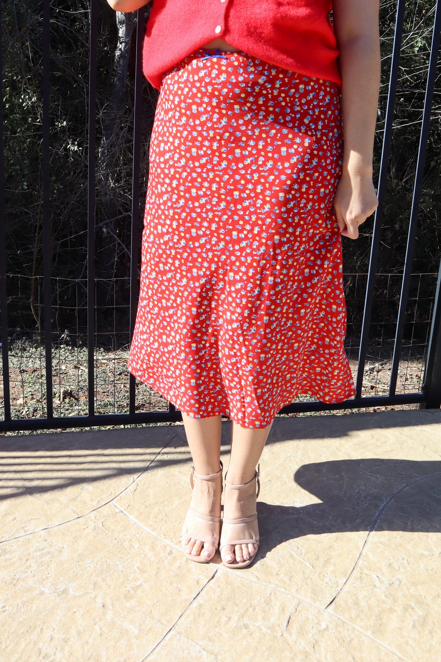 Scarlet Floral Skirt