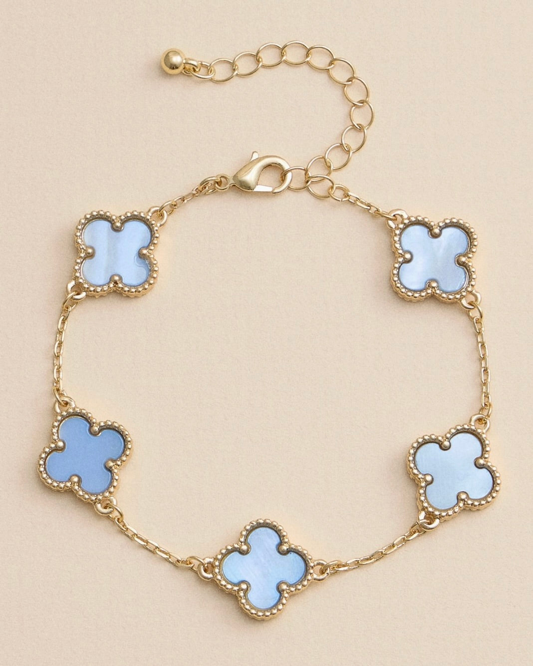 Light Blue Clover Bracelet