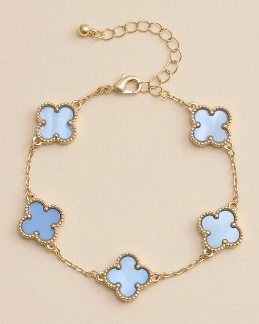 Light Blue Clover Bracelet