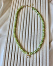 Green Rondelle Beaded Necklace
