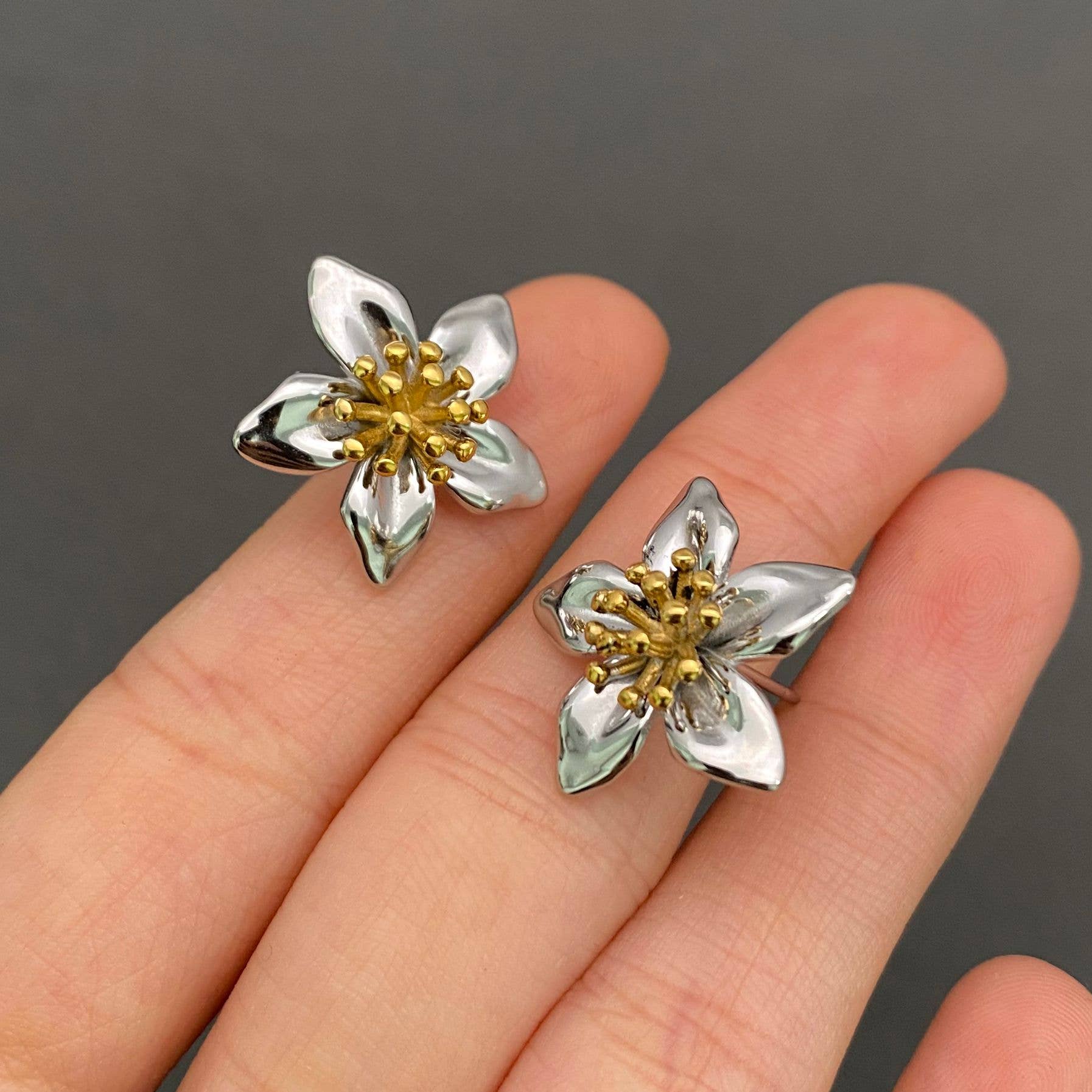 Lily Bloom Silver Earrings