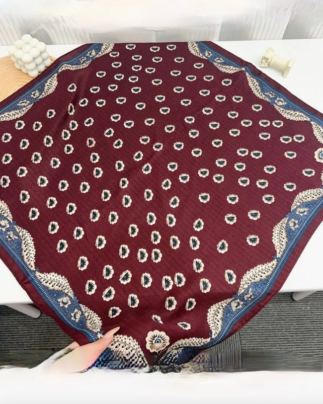 Retro Maroon Scarf