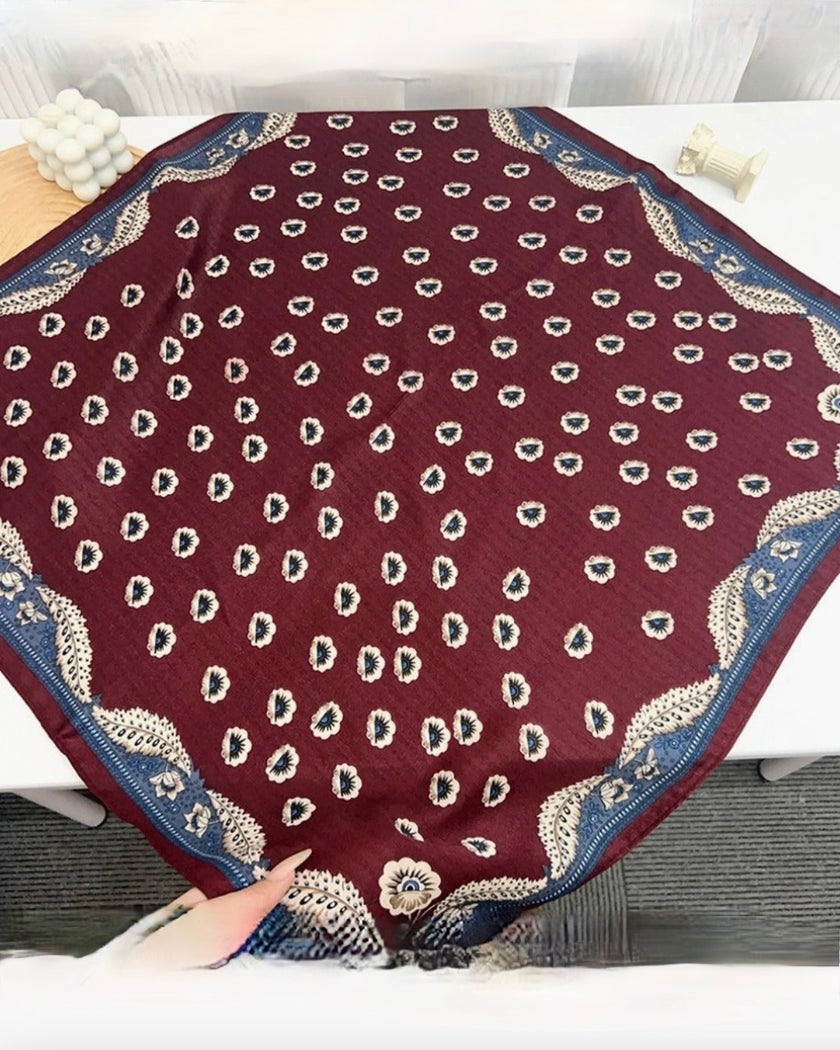 Retro Maroon Scarf