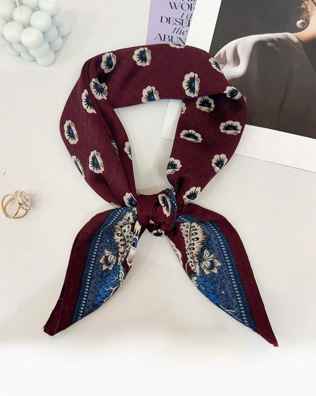 Retro Maroon Scarf