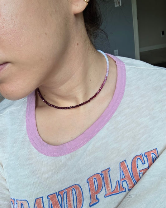 Ombre Glass Beaded Necklace