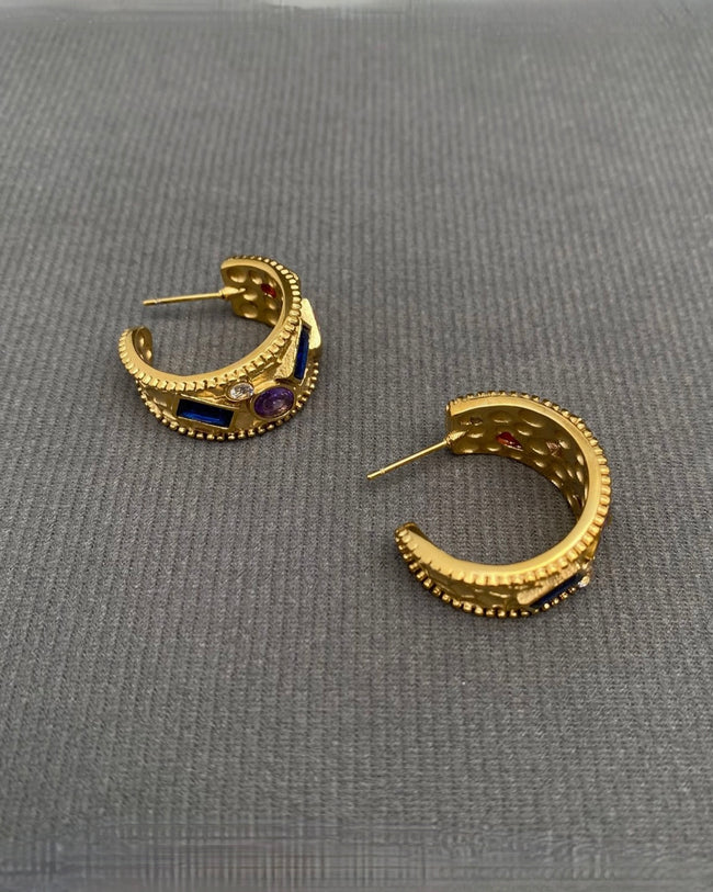 Geo Hoop Earrings