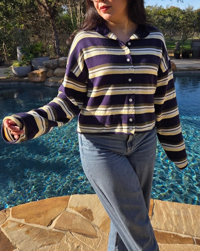 Aubry Striped Cardigan