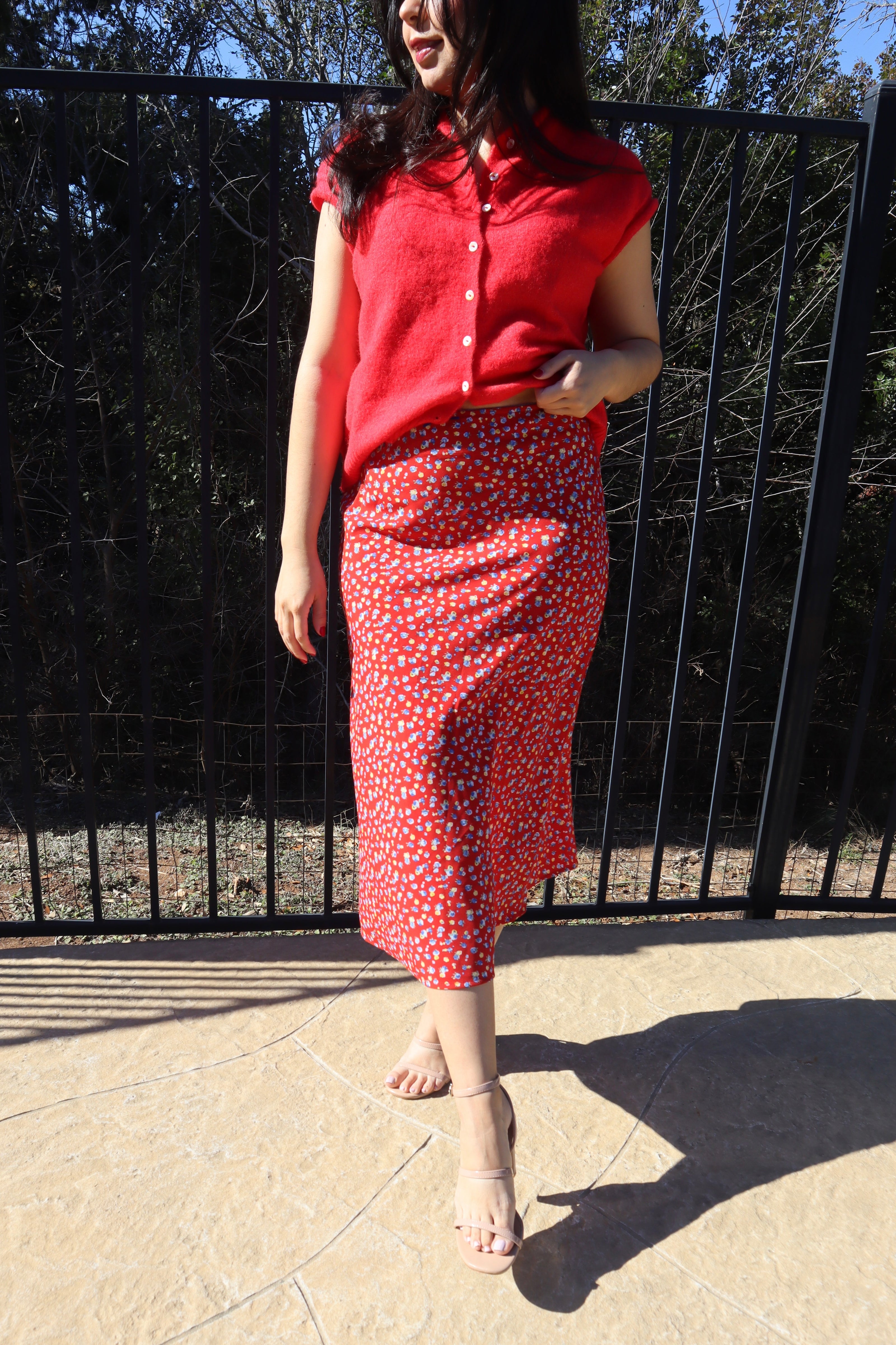 Scarlet Floral Skirt (LAST ONE)