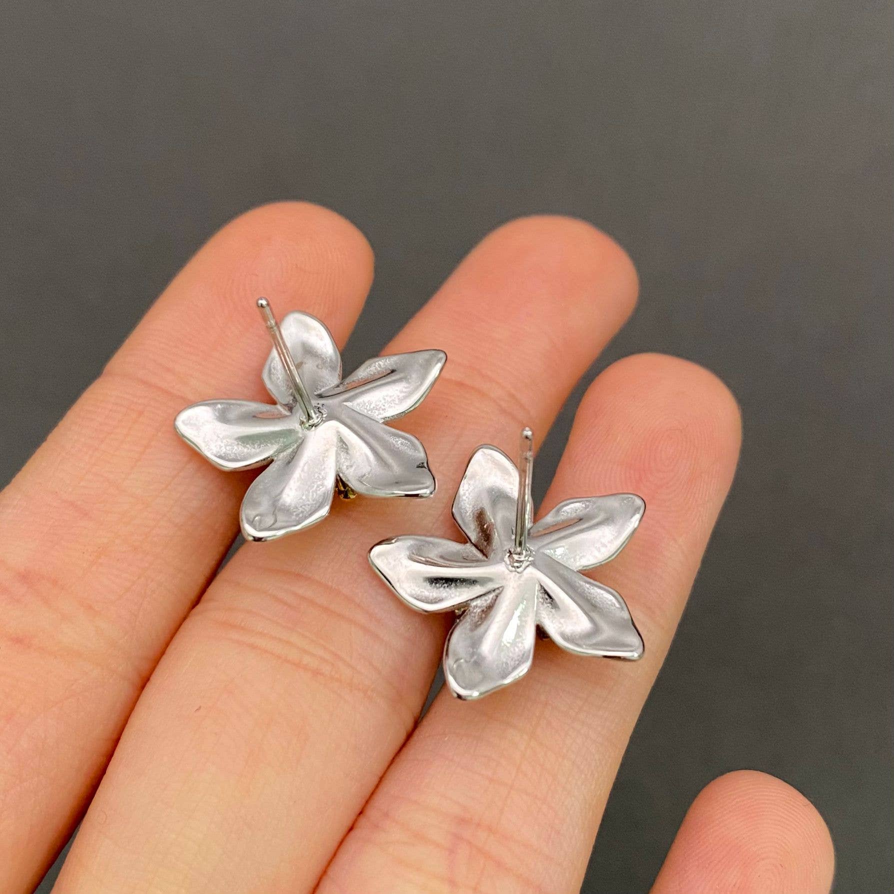 Lily Bloom Silver Earrings