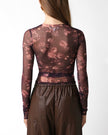 Stephanie Floral Mesh Top
