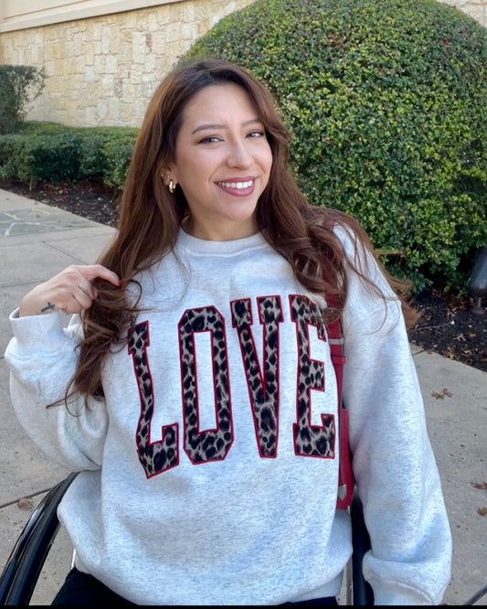 LOVE Leopard Sweatshirt