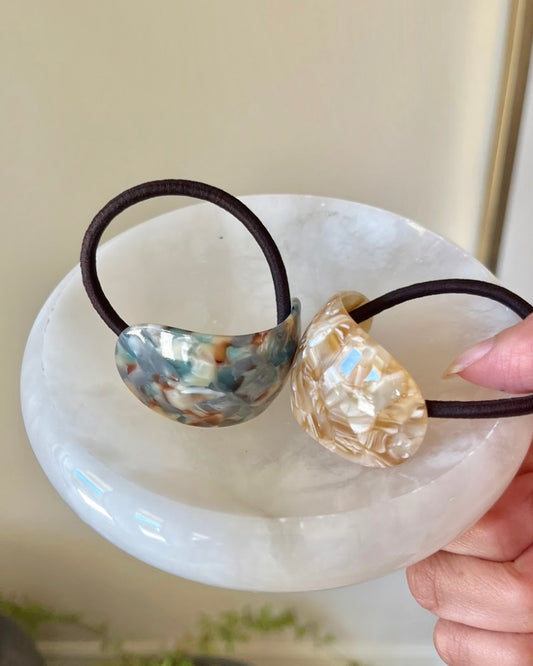 Marble Ponytail Hair Tie