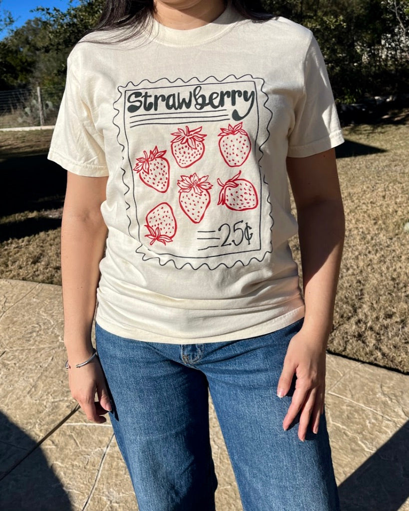 Strawberry Stamp Graphic Tee