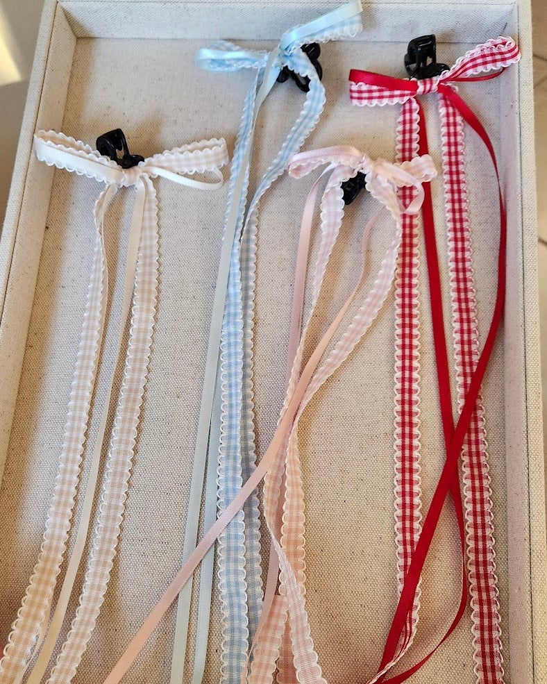 Plaid n Pretty Bow Clip