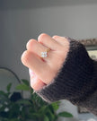Rhinestone Clover Ring (Size 7)