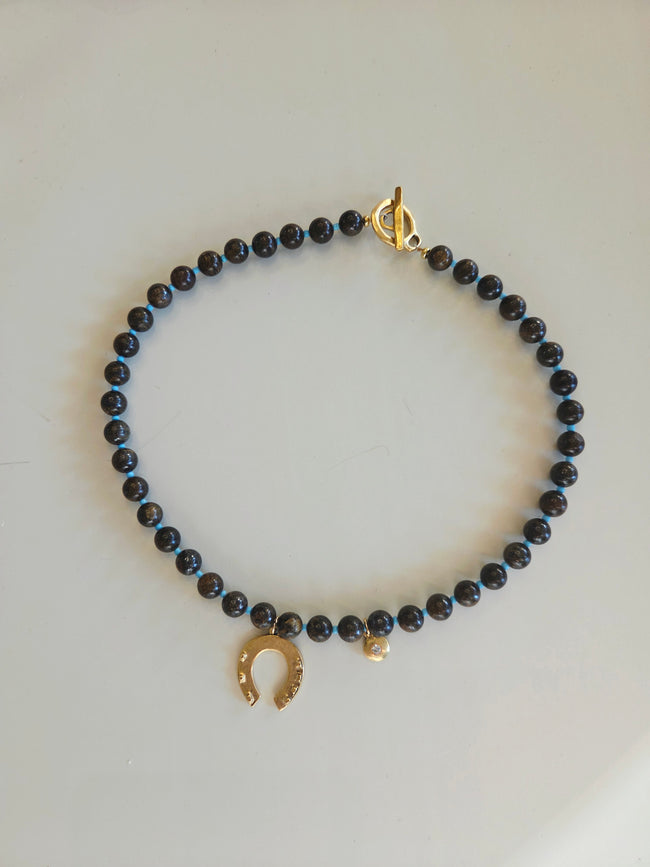 Heirloom Horseshoe Beaded Necklace