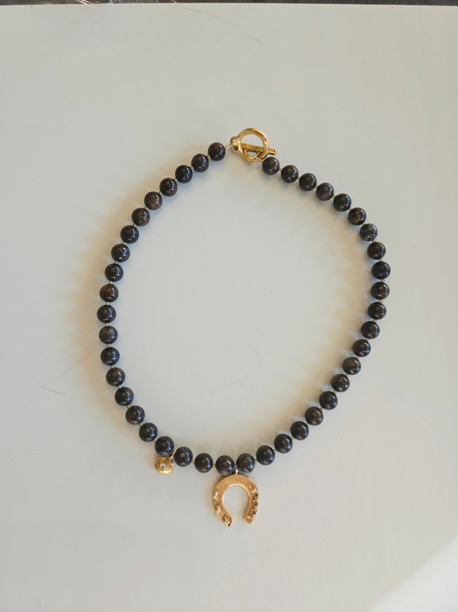 Heirloom Horseshoe Beaded Necklace