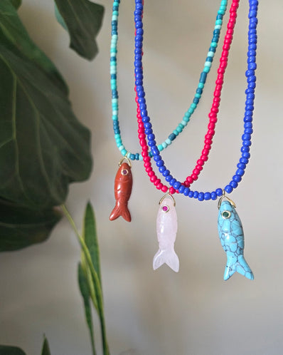 Multicolored Maui Fish Necklace
