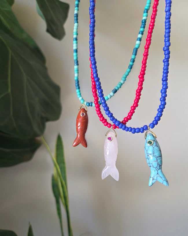Multicolored Maui Fish Necklace