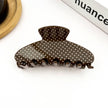 Polka Dot Semi-Circle Acetate Hair Claw Clip