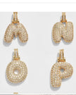 Bubble Letter Initial Necklace