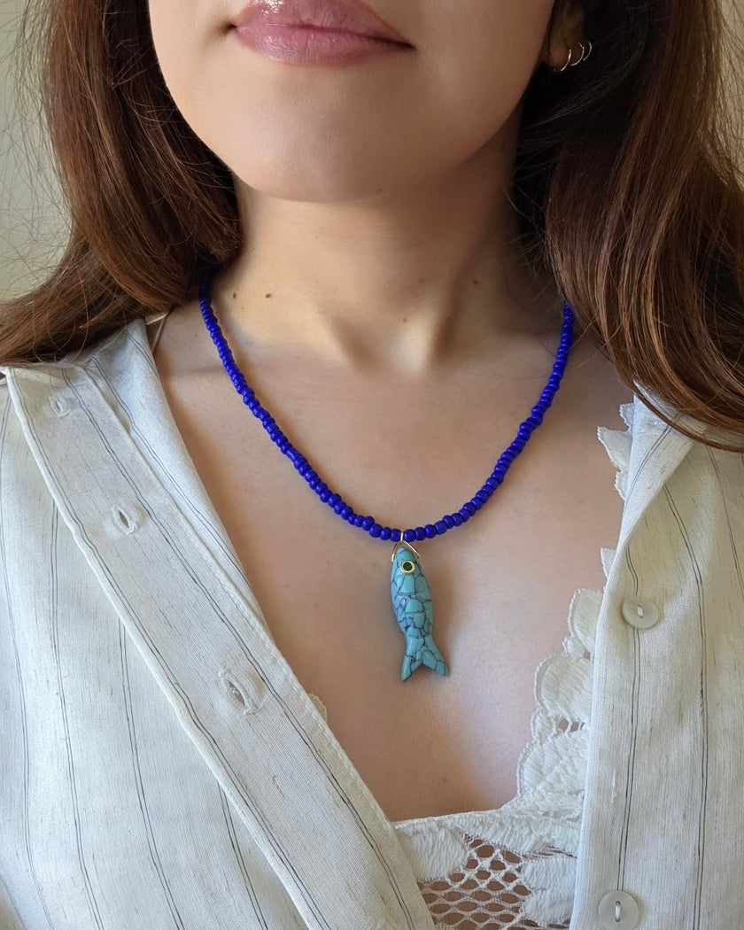 Multicolored Maui Fish Necklace