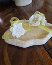 Mint Pearl Flower Clip