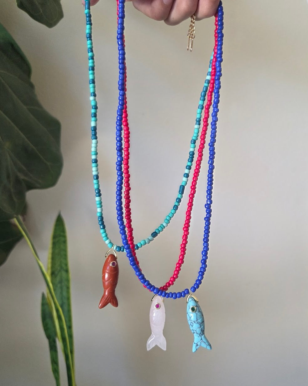 Multicolored Maui Fish Necklace